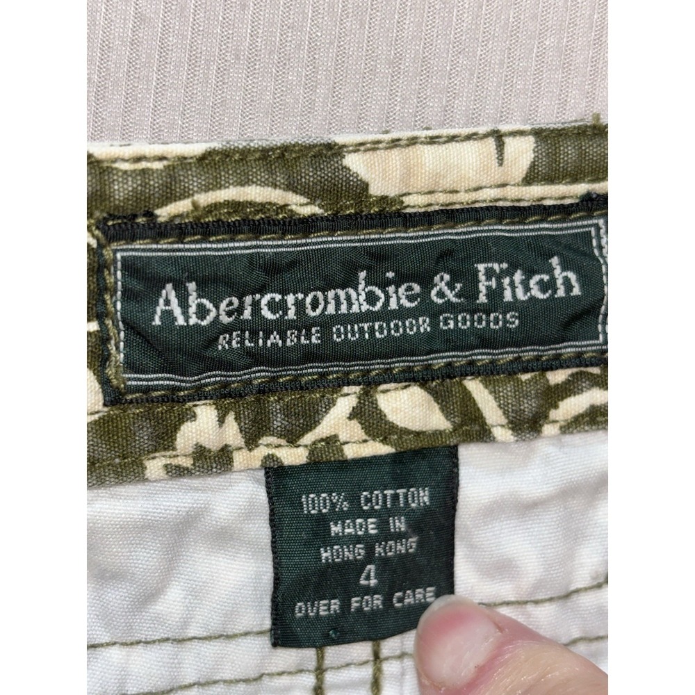 Vintage Y2K Abercrombie & Fitch Floral Denim Shorts Women's 4 Green Hong Kong - Picture 2 of 9